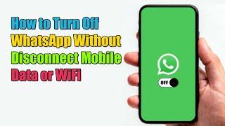 How to Turn Off WhatsApp Without Disconnect Mobile Data or WiFi