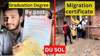 Du Sol Migration Certificate | Du sol graduation degree by speed post | #dusol #migration