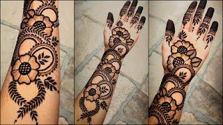 beautiful front hand mehndi designs / floral mehndi designs / kumkum`s mehndi