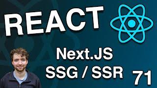 Intro to Next.js Static Site Generation + Server Side Rendering - React Tutorial 71