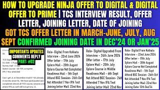 HOW TO UPGRADE NINJA TO DIGITAL & DIGITAL TO PRIME | TCS INTERVIEW RESULT, OFFER LETTER, JOINING DOJ