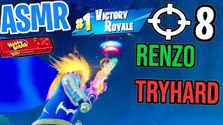 ASMR Gaming  Fortnite Champion Renzo Win! Relaxing Gum Chewing  Controller Sounds + Whispering 