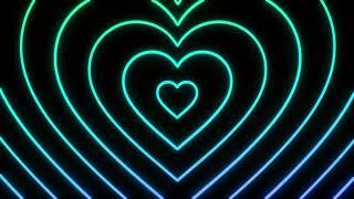 Gradient blue green hearts Black video background 2 hours HD