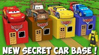 Secret McQuenn CARS HOUSE in Minecraft ! VEHICLE BASE !