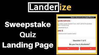 How to Make a Sweepstake Quiz Landing Page Landerize