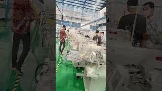 Trucker cap visor automatic stitch machine 1 prson operate 3sets produce 300-450pcs/h