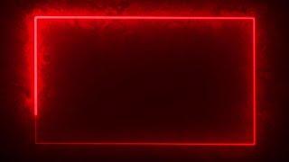 No Copyright Neon Lights rectangle frame animated loop background, Neon Border video, Free To Use #8