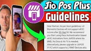 Dear Partner As Per Govt Guidelines Jio Pos Plus | Jio Pos LO biometric device | Jio Pos new update