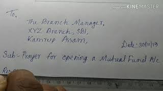 Application for opening mutual fund account