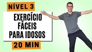 Exercícios fáceis SEM APOIO para IDOSOS | Nível 3 | Especial Alzheimer