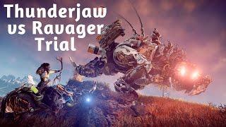 Horizon Zero Dawn Thunderjaw vs Ravager Trial- Super Easy Guide!