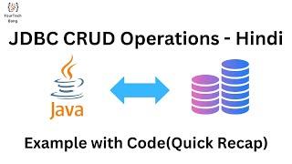 JDBC CRUD Operations | Java Tutorial in Hindi | JDBC in Hindi