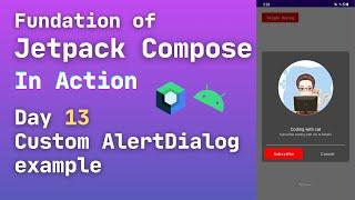 jetpack compose custom dialog | android jetpack compose custom alert dialog | compose dialog | day13
