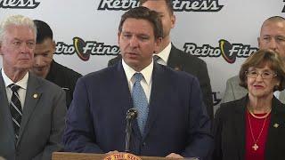 Gov. DeSantis speaks at Retro Fitness in West Palm Beach