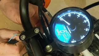 How to install the popular digital motorcycle speedometer on amazon? Universal Tach Install