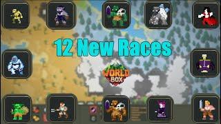 Discover the 12 new epic races in Worldbox with the Mod Urtho Race Box!