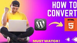 How to convert Wordpress website to html website  2023  | #wordpress #html  #css #convert #website