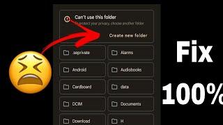 Can't Use This Folder Problem Android 11 , 12 , 13 || Fix in 2 minutes || .