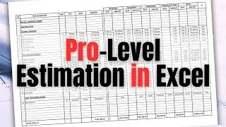 Construction Cost Estimation in Excel, Step-by-Step Guide