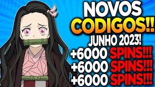 TODOS OS NOVOS *JUNHO 2023* CODIGOS no PROJECT SLAYERS! (SPINS GRATIS PROJECT SLAYERS ROBLOX CODES)