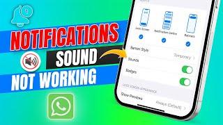 How to Fix WhatsApp Notifications Sound Not Working After iOS 17 Update