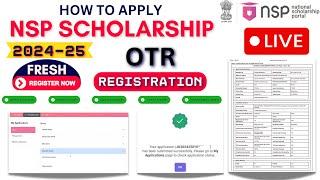 NSP Scholarship 2024-25 Apply- How To Apply NSP Scholarship 2024-25 - NSP OTR Registration #nsp