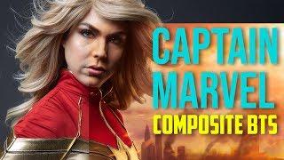 Captain Marvel Cosplay Photography // Photoshop Composites by Dustin Valkema