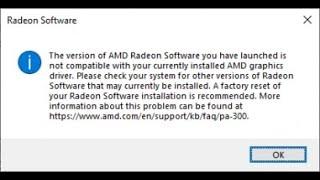 How to Fix AMD Radeon Software Not Compatible with Graphics Driver (CHECK PINNED COMMENT)