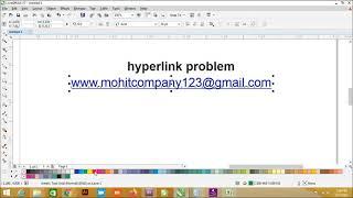 Hyperlink problem in coreldraw