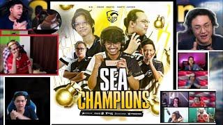 Reaction Streamer Malaysia|Indonesia Moment Team Secret Champion PMPL Sea S4 ️