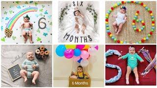 6th month Baby Photoshoot Ideas at Home 2024 || Half Birthday Photoshoot ideas at Home