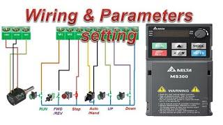  Delta MS300 Drive Wiring | potentiometer | 3-wire | reverse forward | Hindi