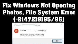 How To Fix File System Error  2147219195 On Windows 10