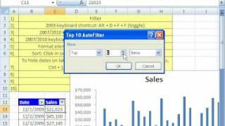 Excel Dynamic Chart #2: Filter & Sort Feature