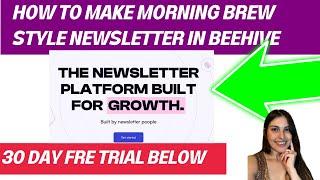 HOW TO MAKE MORNING BREW STYLE NEWSLETTER IN BEEHIVE