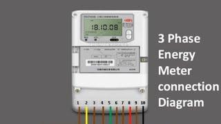 3 phase energy meter connection diagram | how to connect 3 phase energy meter   | energy meter