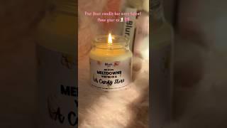 Candle that melts into a bodyoil #cutegirl #skincare #candle #bodyoil #makeup #ytshorts