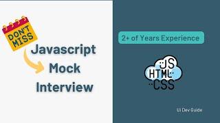 JavaScript interview questions and Answers  2023  | front end developer interview |  @uidevguide​