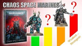 CHAOS SPACE MARINES Units RATED Tier List in 10th Edition Codex - Strongest + Weakest Datasheets