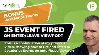 Elementor Viewport Trigger JavaScript from events