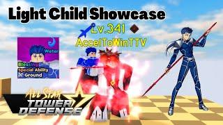 Light Child Showcase (Lancer Fate/Stay Night) All Star Tower Defense ASTD Roblox