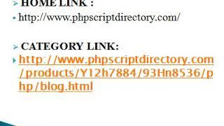 PHP Blog Scripts – PHP script directory