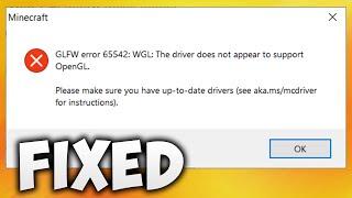 How To Fix Minecraft GLFW Error 65542 WGL The Driver Does Not Appear To Support OpenGL TLauncher