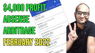 Adsense Arbitrage February 2022 Earning Report