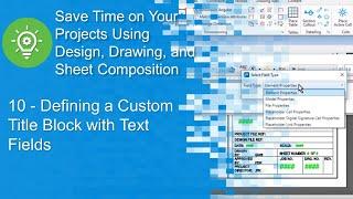 10 Defining a Custom Title Block with Text Fields