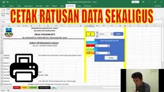 Aplikasi Administrasi Desa Cara Cetak Ratusan Data Sekaligus