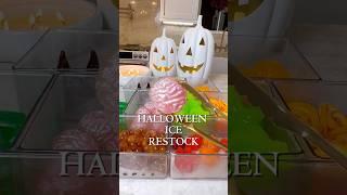 The snake ice is so cute  #icerestock #ice #asmr #halloween #halloweenice #kitchenorganization