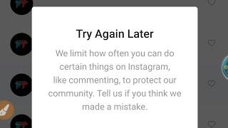 How To Fix Try Again Later Problem On Instagram || Action Block Problem Solved