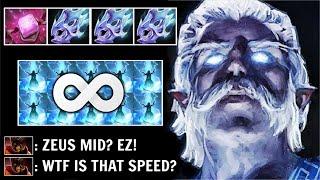 CRAZY FAST Max Attack Speed Phylactery + 3x Moon Shard Zeus vs Doom Trolling in 7k MMR Dota 2