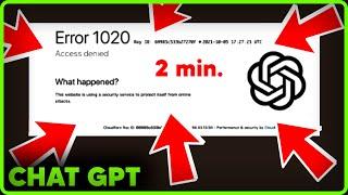 ChatGPT Acess Denied Error Code 1020 | How to fix Chat GPT (Error Code 1020) | 2023